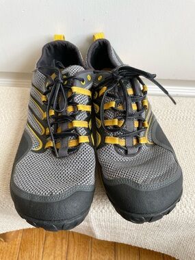 Merrell Trail Glove Smoke Adventure Yellow Mens Barefoot Running Shoes Size 10.5